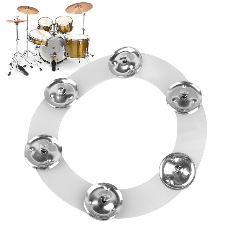 Drum Hi Hat Ring Bell Silicone Double Rows 6 Pieces
