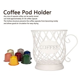Cocoarm Coffee pod holder, coffee capsule basket, multi-purpose storage basket for various items, unique hollow structure prevents mouldy capsules, suitable for (iron)