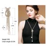 Suyi Trendy Crystal Long Necklace All-Match Style Shining Clothing Sweater