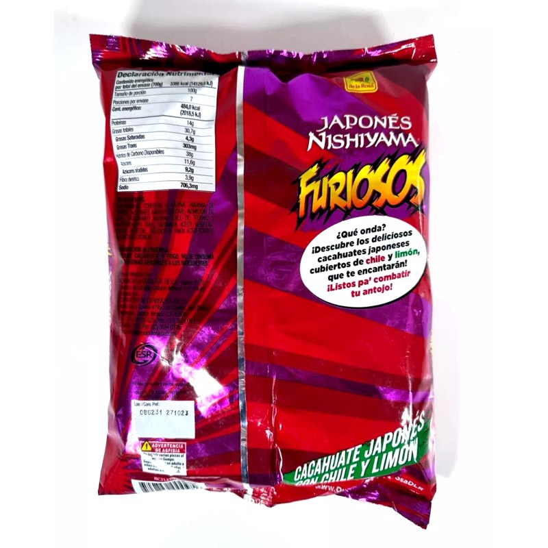 De La Rosa Cacahuate Japones c/chile y limon 700g/1lb