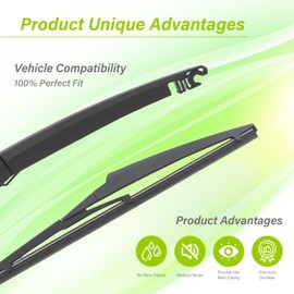 LKK Rear Windshield Wiper Arm Blade Kit Compatible with Hyundai Kona 2018-2023, Kona Electric 2019-2023 Rear Window Wiper Assembly Set
