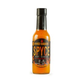 SPYCE Habanero Hot Sauce, Vegan, Gluten Free, Low Sodium, Non-GMO, No MSG, No Sugar, No Filler (5 oz, Mango Habanero)