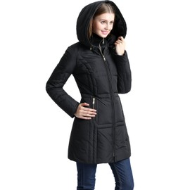 BGSD Women Whitney Waterproof Down Puffer Coat Black Large