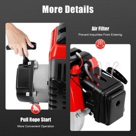 LIAPDG 49cc 2-Stroke Engine Motor, Mini Bike Engine Motor Single Cylinder Gasoline Engine Air-Cooled Motor Pull Start Replacement Engine for Asoline Scooters Pocket Bikes Mini Motorcycles