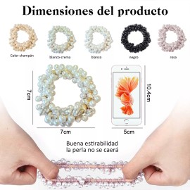 THE9SHOP 5 Colores Perlas Cabello Ligas Elásticas Estilo De Moda Niña