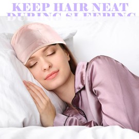 Eurzom 4 Pieces Satin Hair Wrap Scarf Satin Headband for Black Women's Adjustable Silk Hair Wraps for Sleeping Nonslip Strips(Elegant Color)