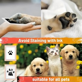 2Pcs Paw-Print Kit for Dogs,Clean Touch Ink Pads Pet Paw-Print Tools,Cat Paw-Print Kit,Ink Pad for Paw-Prints,Dog Ink Paw-Print Kit,Inkless Handprint Kit,Paw-Print Ink Pad,Finger Print Ink Pads