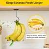 Adhesive Banana Hanger Under Cabinet: 2 Pack Sticky Banana Hooks