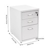Drawer Unit, 6/3-Tier Steel Organizer on Wheels for Office, 3