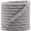DELELE Round Work Boot Laces: 39 inch Light Grey Pink