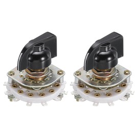 QUARKZMAN 2P5T Rotary Switch 2 Pin 5 Position Band Selector Switch 1 Deck for TV Radio Home Device Pack of 2