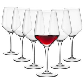 Bormioli Rocco Electra 18.5 oz. Wine Glass, Set of 6, Large (Pack of 6), Clear
