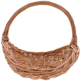 Toddmomy Rattan Flower Basket, Wicker Fruit Basket Rattan Shopping Basket Picnic Basket Garden Basket for Garden Decoration