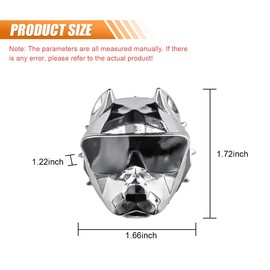 Bully Dog Car Engine Push to Start Button Cover, Zinc Alloy Ignition Switch Protective Cover, Anti-Scratch Push Start Stop Button Cover Decoration Sticker Universal for Car Truck SUV (Silver)