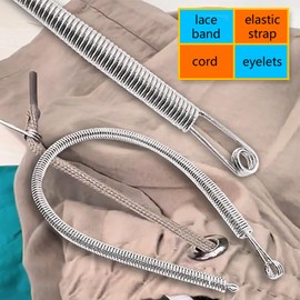 Bendable Drawstring Threader 8.9 Inch, Flexible Drawstring Cords Threading Tool Elastic Threader Tool, Stainless Steel Pants Rope Threader Hoodie String Threader for Sewing Accessories