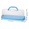 EWAFILU 3-Pack Plastic Rectangular Bread Box with Clear Lid, Portable