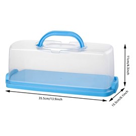 EWAFILU 3-Pack Plastic Rectangular Bread Box with Clear Lid, Portable Bread Keeper for Carrying and Storing Banana Bread,Pumpkin Bread