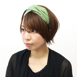 Hair Band Cross Design, Uguising, Solid Color, Washable, 100% Cotton, Made in Japan, Turban, Handmade Hair Band Made with Tenugui