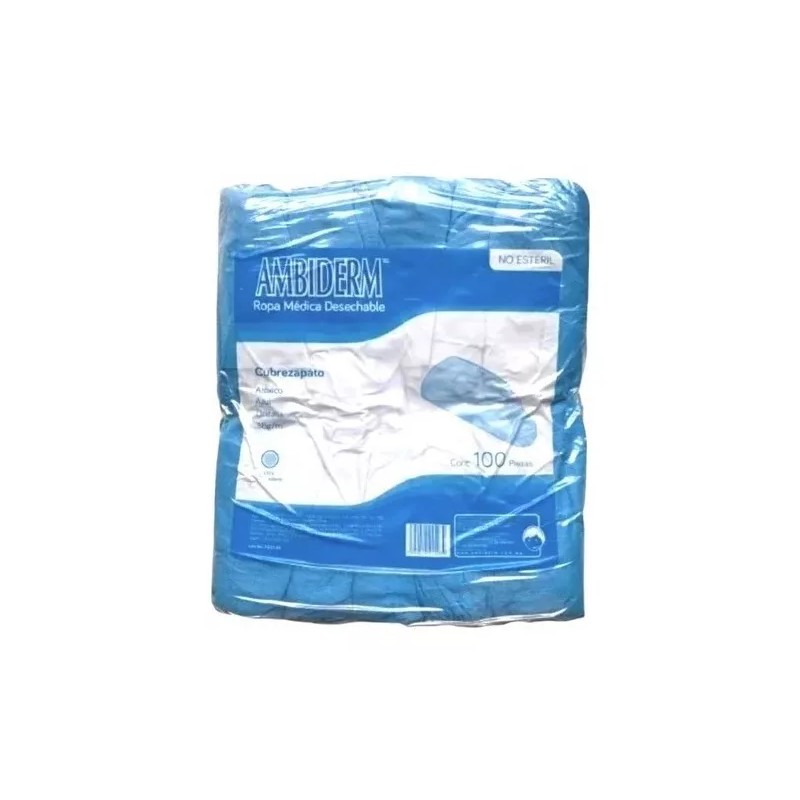Ambiderm Cubrezapato Desechable Medico Ambiderm 100 Piezas