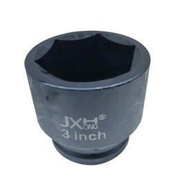 1" Drive 3" Jumbo Impact Socket, 6-Point, Heat Treated Cr-Mo Alloy Steel