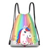 MHDAMAI Unicorn Drawstring Bag, Unicorn Drawstring Backpack Gym Bag Gym