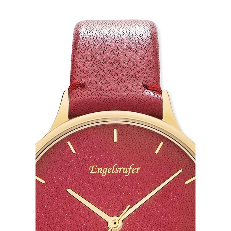 Engelsrufer ERWA-COLOUR-LRD1 Women's Watch Colour Analogue Quartz Gold Red, Strap.