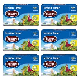 Celestial Seasonings - Té de hierbas para domador de tensión, sin cafeína, 20 bolsitas de té, paquete de 6 unidades