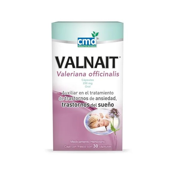 Valnait (valeriana) C/30 Caps Cmd / Auxiliar Ansiedad, Sueño Sabor