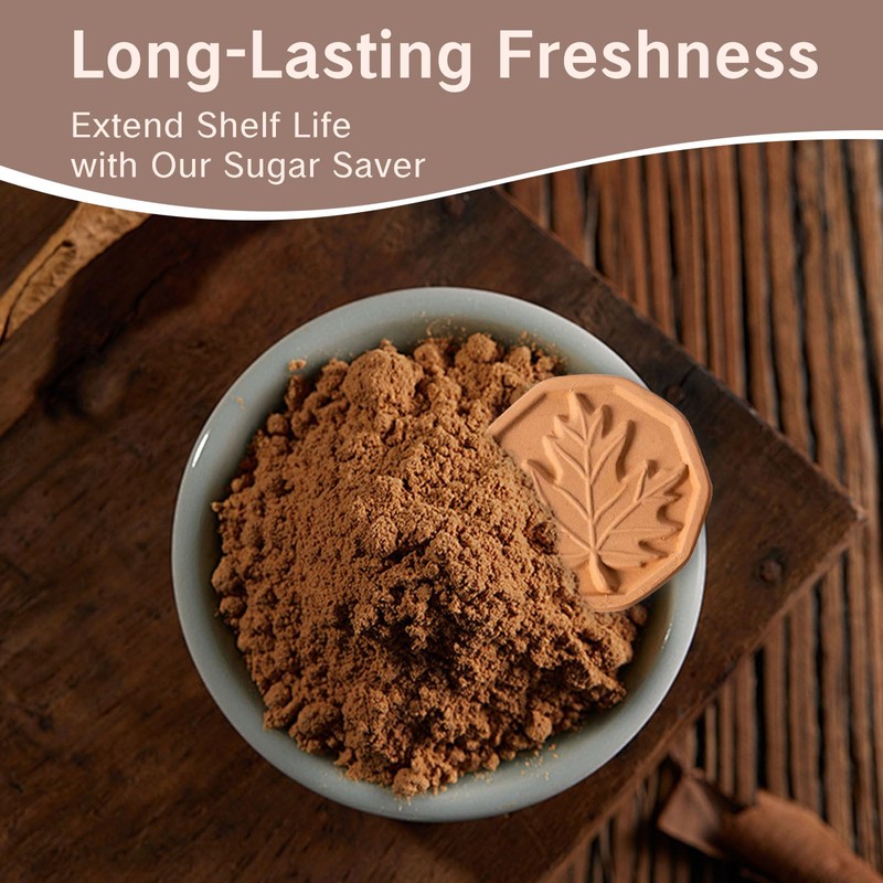 YAFIYGI 2Pcs Brown Sugar Saver with Leaf Brown Sugar Keeper