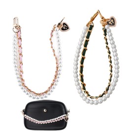 Bag Chain Gold Pearl Bag Chain Bag Accessories Chain for Bag Charms Gold Bow Bag Extender Chain Metal Chain Purse DIY Handbag Gold Extender Chain for Shoulder Bags