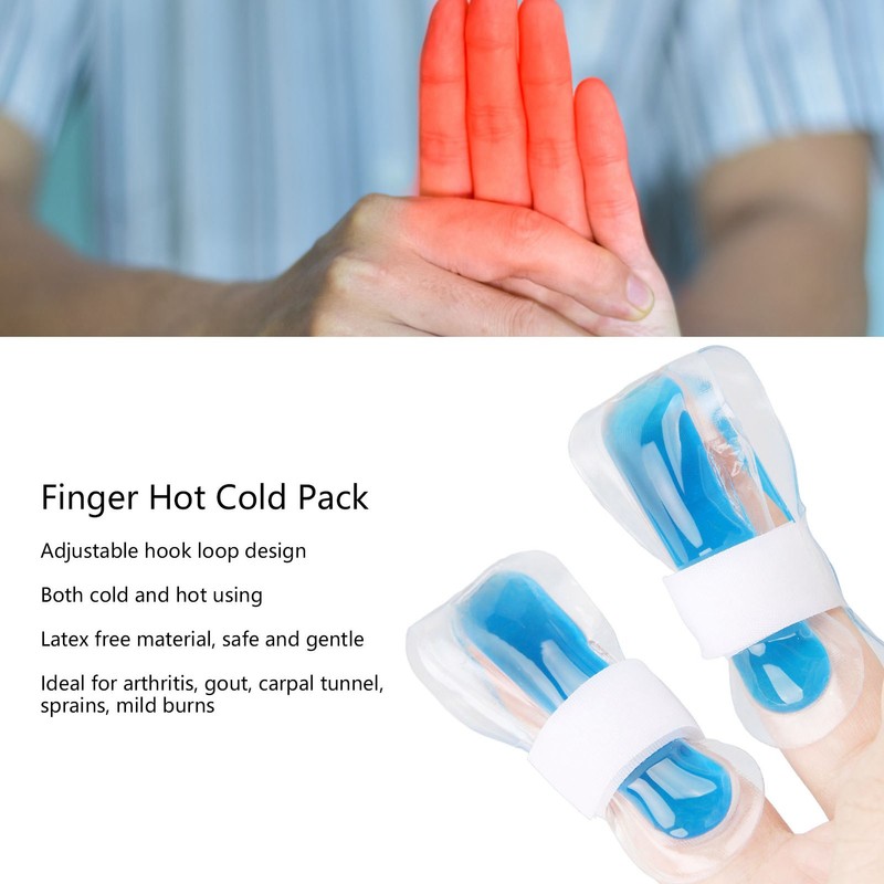 2pcs Finger Hot Cold Pack Quick Cold Reusable Gel Pack
