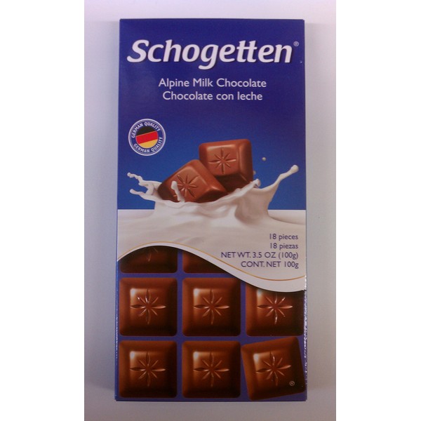 Schogetten Alpine Milk Chocolate 3.5 oz (Pack of 6)