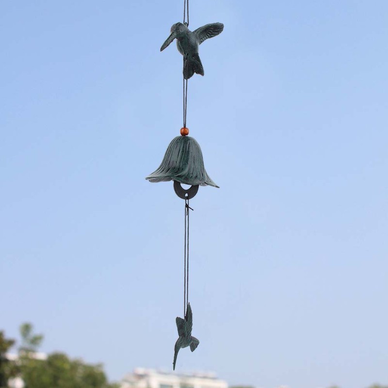 Metal Bird Shaped Hanging Wind Chime Home Garden Backyard Decoration