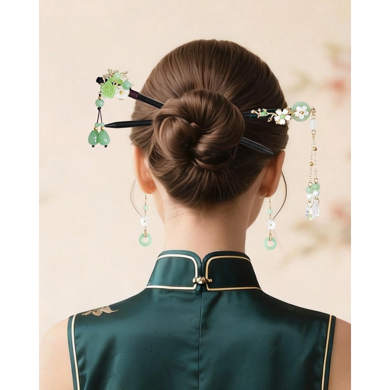 Chinese Hair Sticks Wood Hair Chopsticks Classic Hair Pins Daily