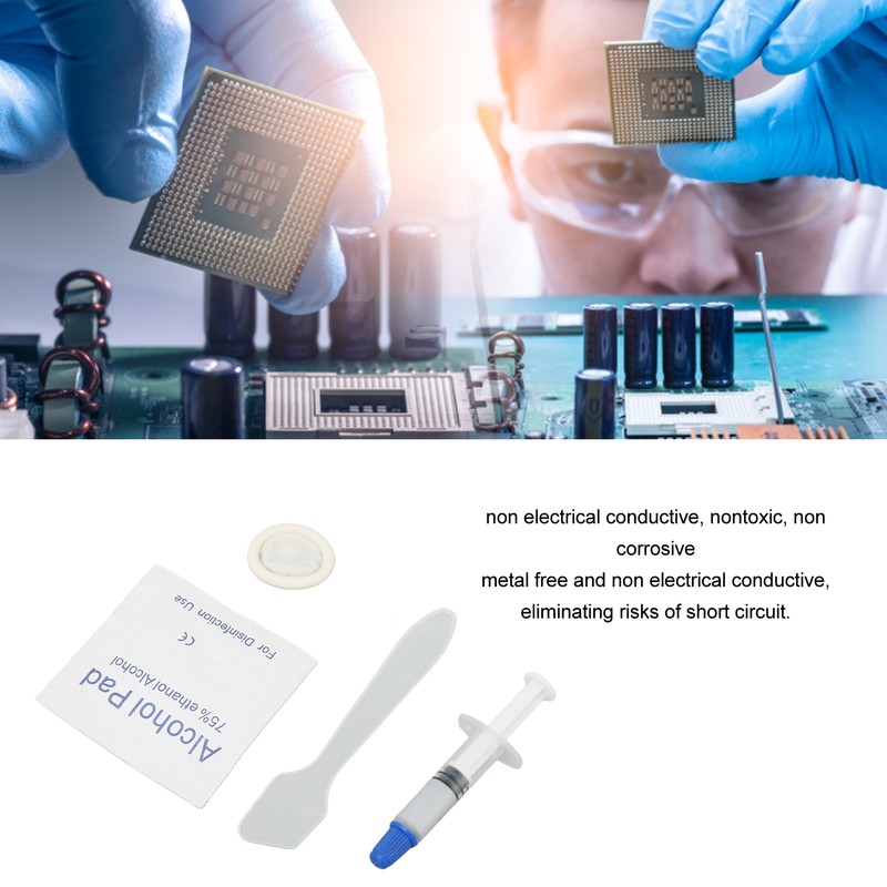5Pcs Thermal Paste 3.2W/m.k Metal Free Safe Strong Adhesion Thermal