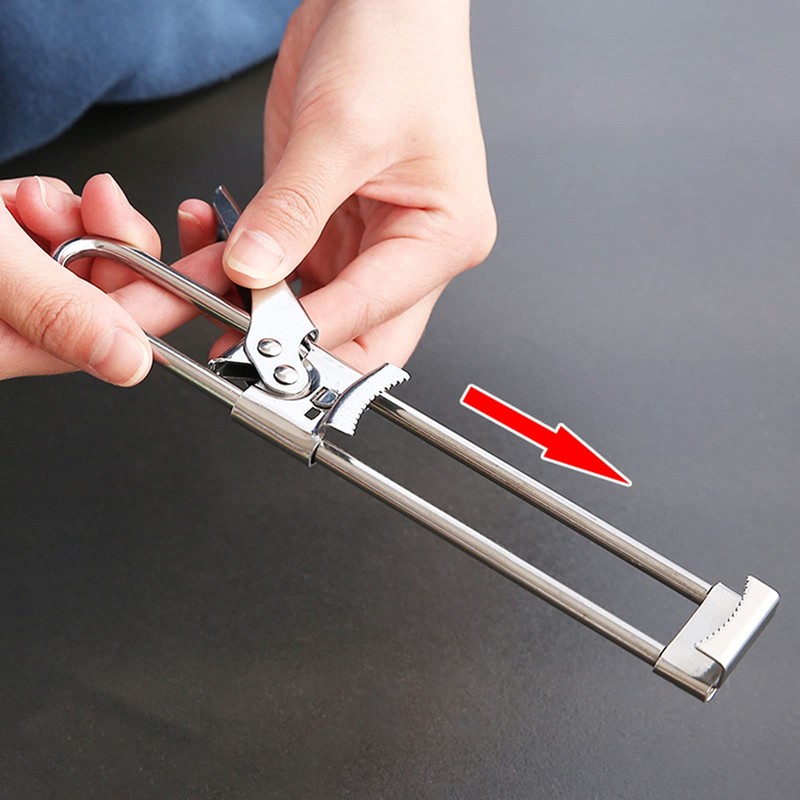 Adjustable Multifunctional Stainless Steel Can Opener,Jar Opener for Weak Hands,Jar