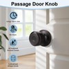 KNOBWELL Oil Rubbed Bronze Passage Door Knob, Non-Locking Interior Closet