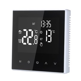 SOULONG Intellight Temperature Controller, Large LCD Touch Screen Display Smart Thermostat Digital Temperature Controller for Electric Heating 16A for Home