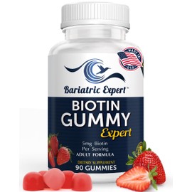 Bariatric Expert Biotin Vitamin – Fast-Melting Dietary Supplement for Adults Post Bariatric Surgery, 90 Count