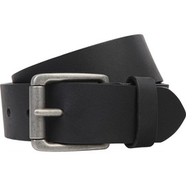 LINDENMANN Men's Leather Belt 40 mm Wide Buffalo Leather Black, black