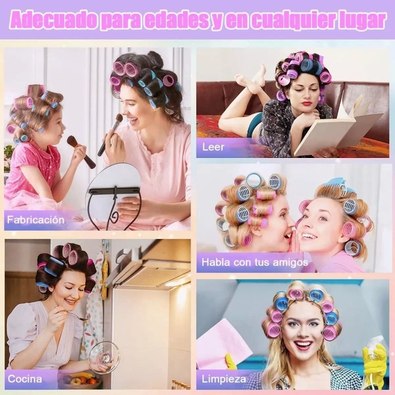 Palmera Mx 48 Pcs Bigudí Del Rodillo Abrazadera Plástica Para