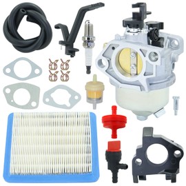 REMEDART HUAYI 030594 Carburetor Fits for Troy Bilt 6250 8500 Watts Generator 030594A 030594-01 030594A-00 Replaces for B&S 592929 592331 Carb 25N132 25P132 25T236 25T237 with 491588S Air Filter