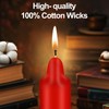 Perkisboby 100 Pack Red Spell Chime Candles, 4 Inch Small