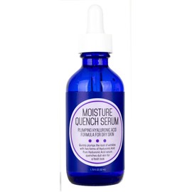 La Radiance Moisture Quench Anti-Aging Serum for wrinkles and uneven skin tone. Made with Pure Hyaluronic Acid to help hydrate and plump skin. Large 1.75oz glass bottle with dropper.