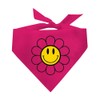 Smile Face Flower Dog Bandana (Hot Pink, OS 225)
