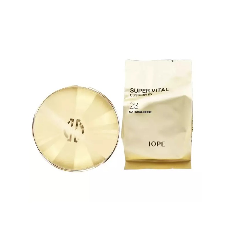 Iope 아이오페 슈퍼바이탈 쿠션 이엑스 23내추럴베이지 16g x2개 리필포함 IOPE