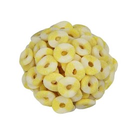 Smarty Stop Mini Sour Gummy Rings Candy GummiRoos (1 Pound (Pack of 1), Pineapple)