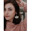 Silver Leaf Earrings Silver Dangle Earrings for Women Romantic Boho