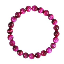 Ouubuuy Red Stripe Agate Crystal Beads Bracelet 8mm Natural Gemstone Beaded Bracelets Healing Crystal Bracelet for Women Mothers Day Gifts