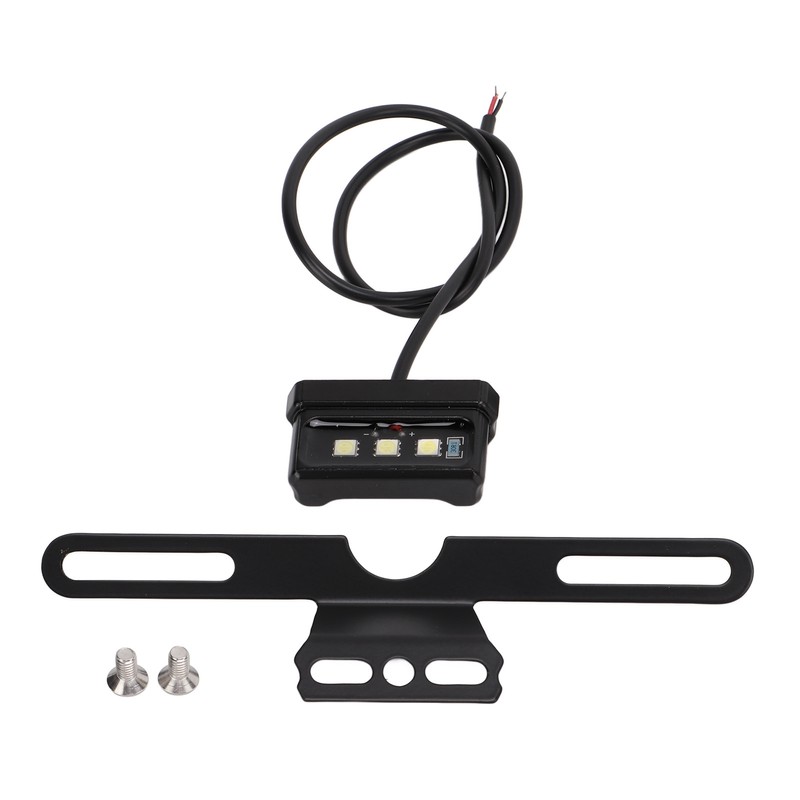 Motorcycle License Plate Lamp Blue LED with Bracket Univeral for